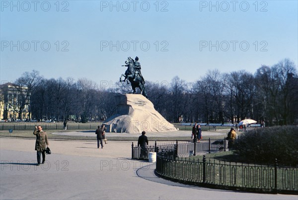 The Bronze Horseman Statue in St. Petersburg Russia 1978