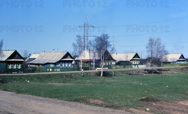Homes in the Russia countryside in the late 1970s USSR (1978)