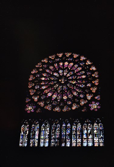 1974 Stained Glass window at Notre Dame Cathederal