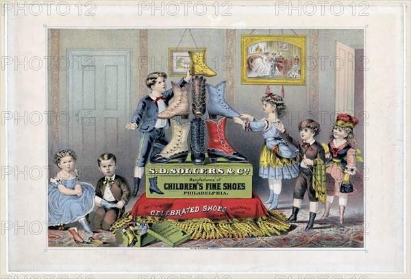 S.D. Sollers & Co. manufacturers of children's fine shoes, Philadelphia ca. 1874