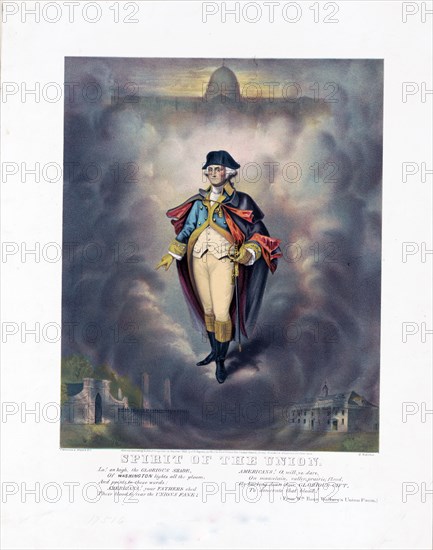 Spirit of the union - patriotic print ca. 1860