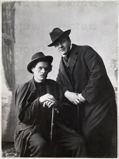 Maxim Gorky with F. I. Chaliapin