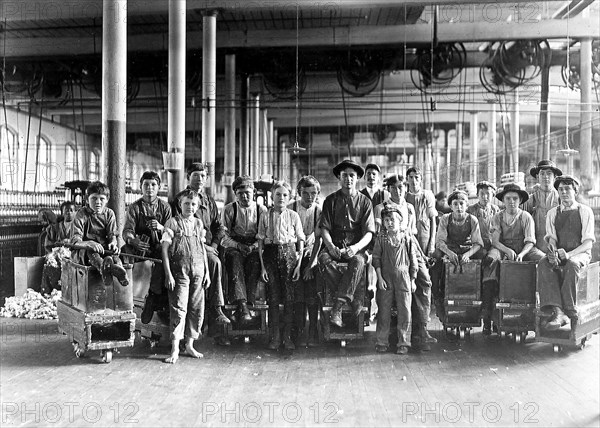 A few of the doffers and sweepers in the Mollahan Mills. Newberry, S.C., December 1908