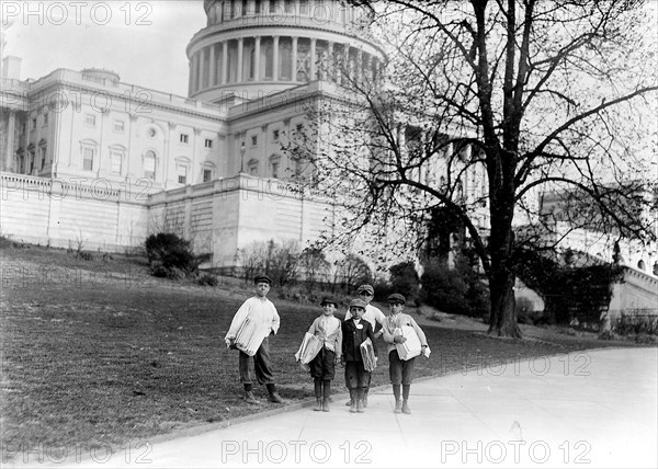 In comparison with governmental affairs, newsies are small matters, April 1912