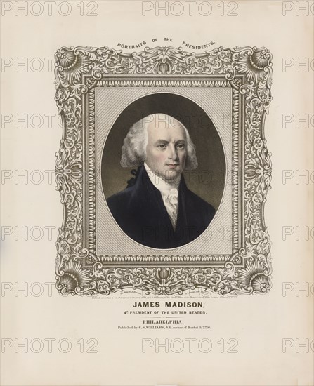 President James Madison - 4th President of the United States ca. 1846