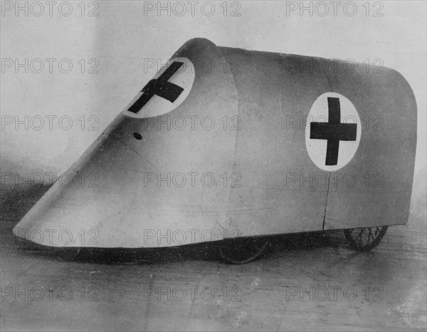 Red Cross vehicle used for gathering wounded from trenches during World War I ca. 1914-1915