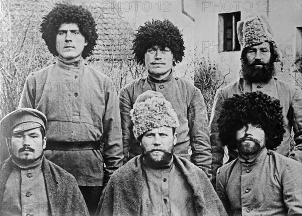 Russian prisoners of war during World War I ca. 1914-1915