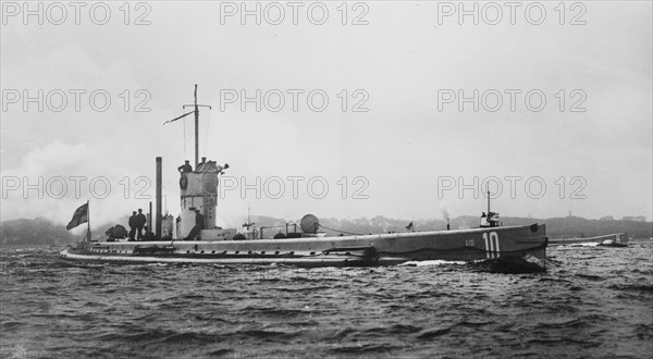 German U-10 submarine which served in World War I ca. 1914-1915