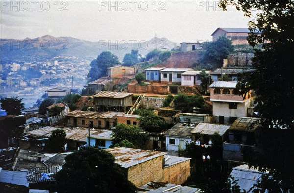 Flood damage along the Choluteca River caused by Hurricane Mitch - Tegcuigalpa Honduras ca. 1998