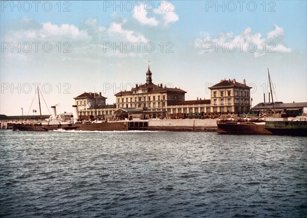 Maritime railway station, Calais, France ca. 1890-1900