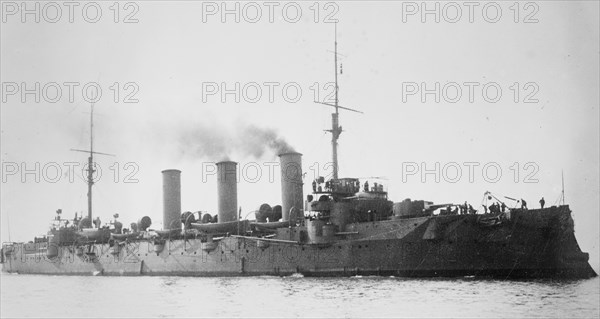 Russian Crusier Bogatyr, a Bogatyr-class protected cruiser built for the Imperial Russian Navy ca. 1910-1915