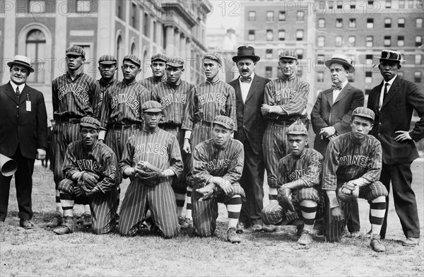 Chinese baseball team from Hawaii which came to the United States to play against university teams ca. 1914