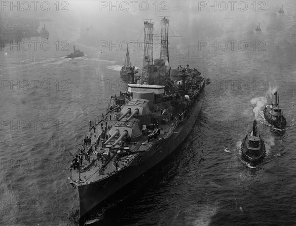 U.S.S. Texas Battleship at sea ca. 1914