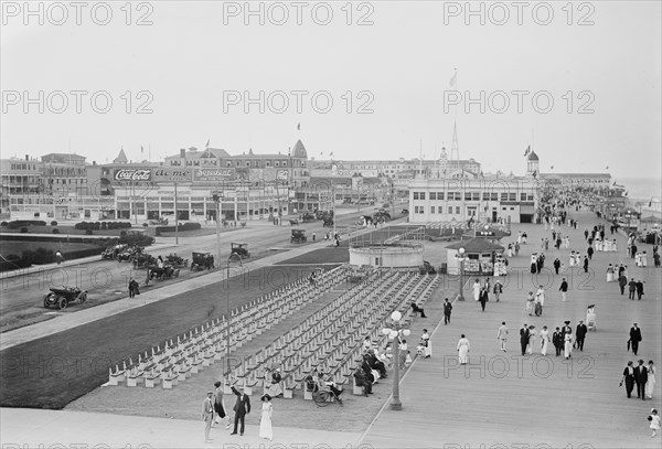 People enjoying a lovely day in Asbury Park, NJ ca. 1910-1915