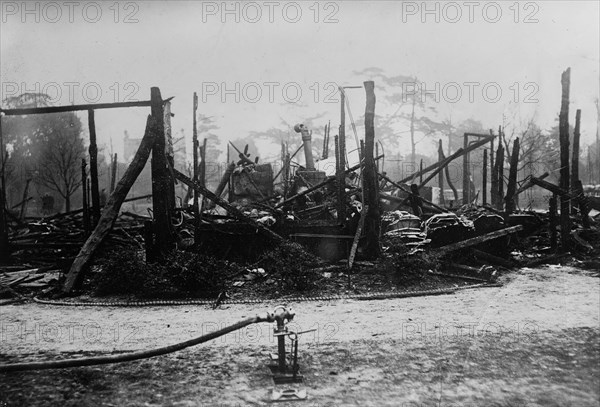 Tea House, Kew Gardens, destroyed by suffragettes ca. March 1913