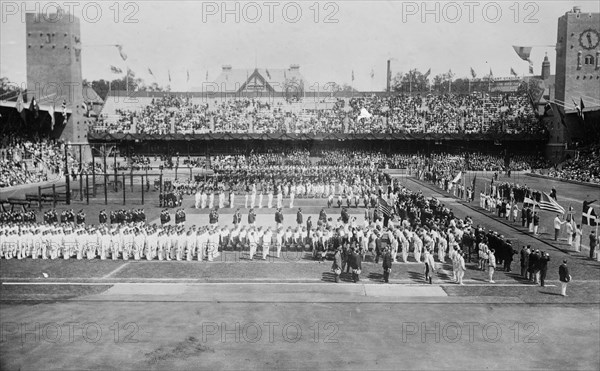 5th Olympic Games, held in Stockholm, Sweden, in 1912 - Opening Day Ceremony
