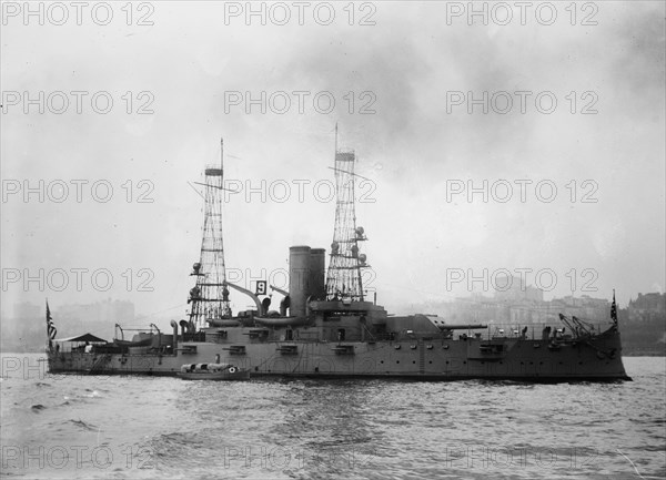 U.S.S. Alabama Ship (BB 8) in water ca. 1910-1915