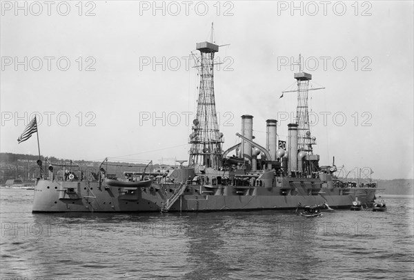 Connecticut-class battleship U.S.S. Kansas (BB-21) ca. 1910-1915