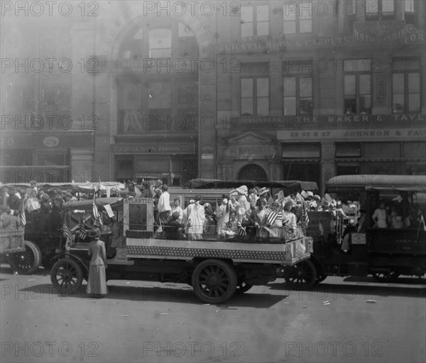 Orphans prepraring to go to Coney Island for a day of fun ca. 1910-1915