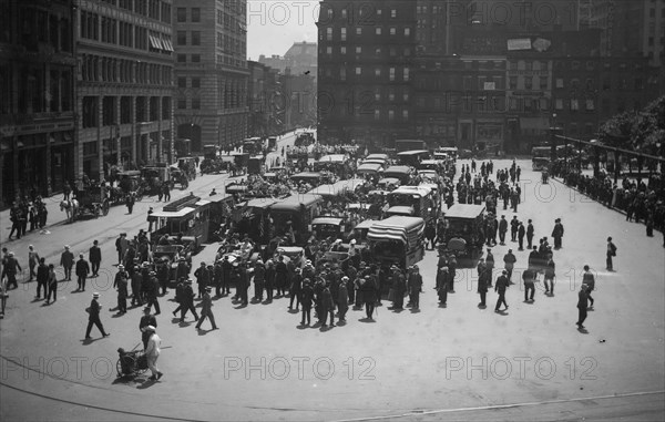 Orphans prepraring to go to Coney Island for a day of fun ca. 1910-1915