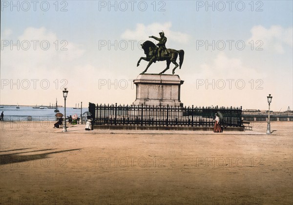 Statue of Napoleon I, Cherbourg, France ca. 1890-1900