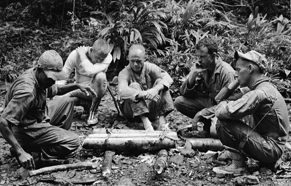 Some of NASA's sixteen astronauts participate in tropic survival training from June 3 through June 6, 1963, at Albrook Air Force Base, Canal Zone.