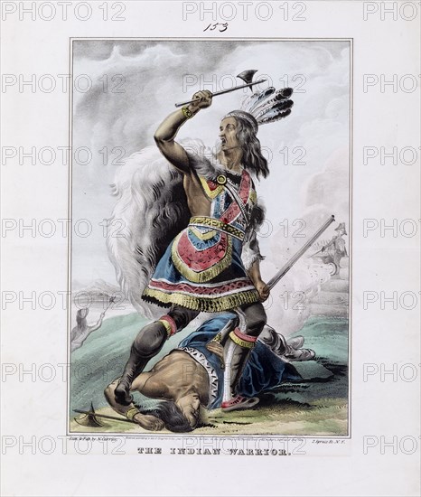 The Indian warrior illustration ca. 1845