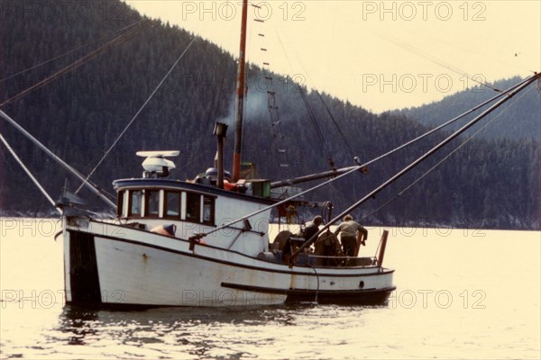 9/7/1972 - Halibut boat, Kitten Pass, Nuka Bay, Alaska