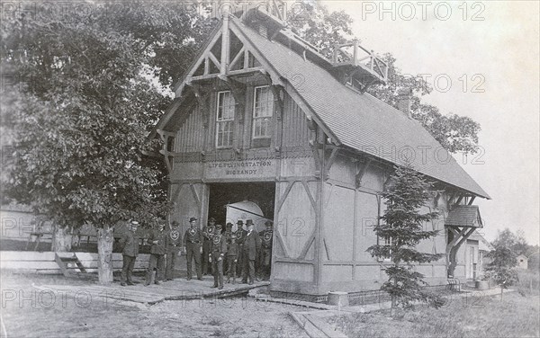 ?Station Sackets Harbor was established in 1874 as US Life Saving Station #1 under the name 'Big Sandy'. ca. 1906