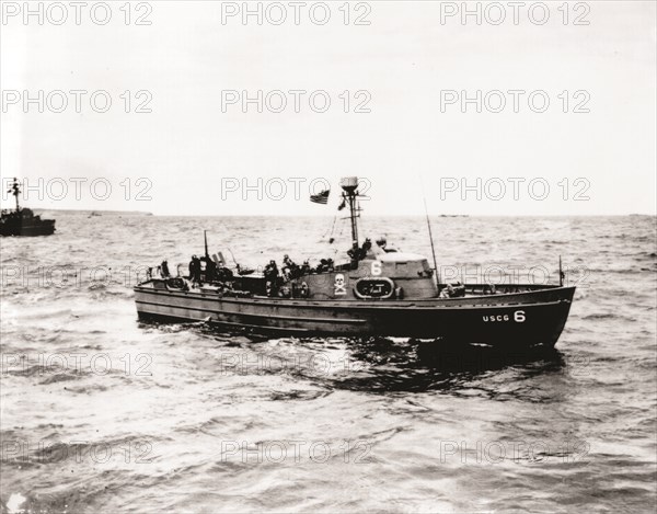 probably June 1944 - The USCG-6 (83334) off Normandy.