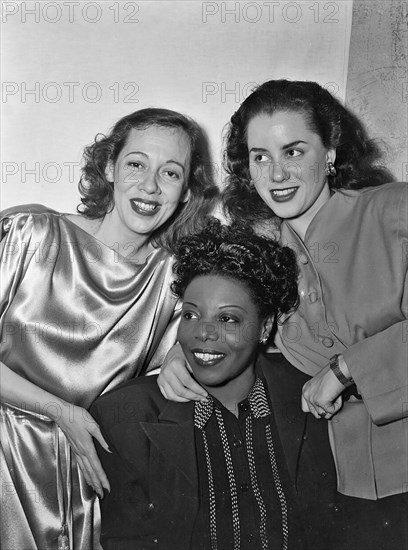 Portrait of Imogene Coca, Mary Lou Williams, and Ann Hathaway, between 1938 and 1948