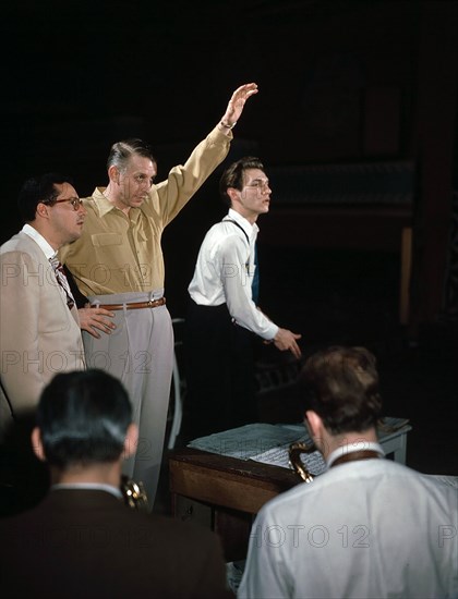 Portrait of Stan Kenton, Pete Rugolo, and Bob Graettinger, 1947 or 1948