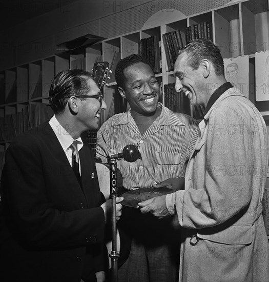 Portrait of Josh White and Symphony Sid, WHOM, New York, N.Y., between 1946 and 1948