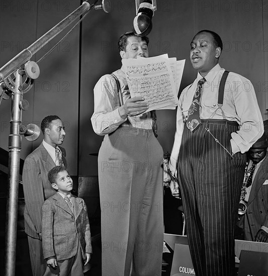 Portrait of Jonah Jones and Cab Calloway, Columbia studio, New York, N.Y., ca. Mar. 1947