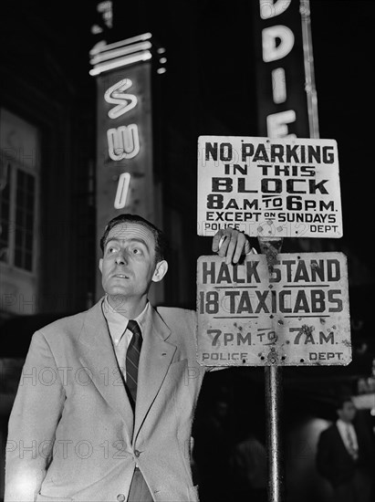 Portrait of Charles Delaunay, 52nd Street, New York, N.Y., ca. Oct. 1946