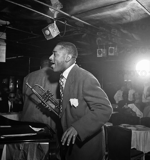 Portrait of Dizzy Gillespie, Downbeat, New York, N.Y., ca. Aug. 1947