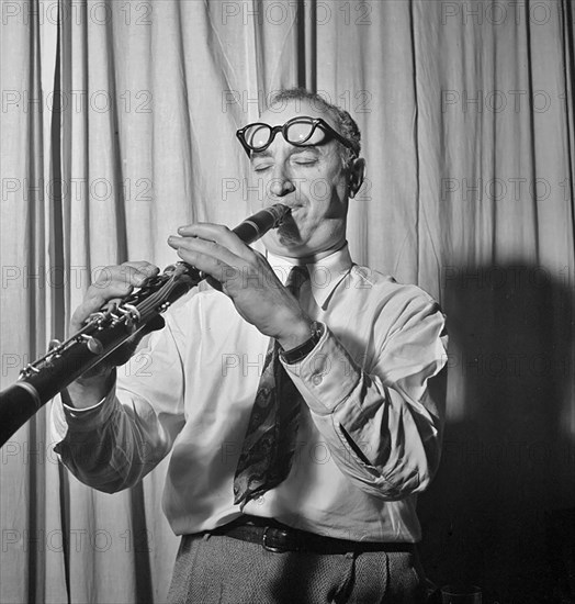 Portrait of Mezz Mezzrow in his office, New York, N.Y., ca. Nov. 1946