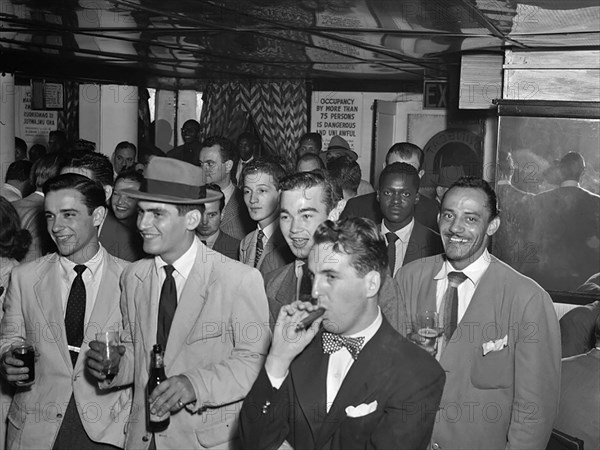 Crowd at the Downbeat Jazz Club in New York, N.Y., ca. 1948