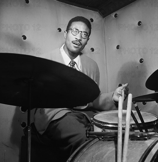 Portrait of Max Roach, Three Deuces, New York, N.Y., ca. Oct. 1947