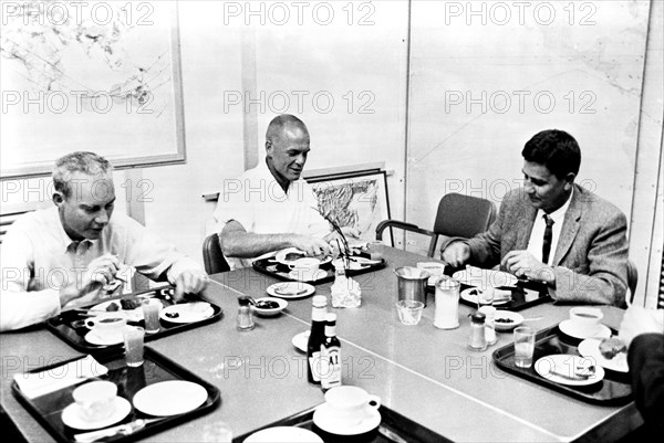 Astronaut John Glenn at preflight breakfast