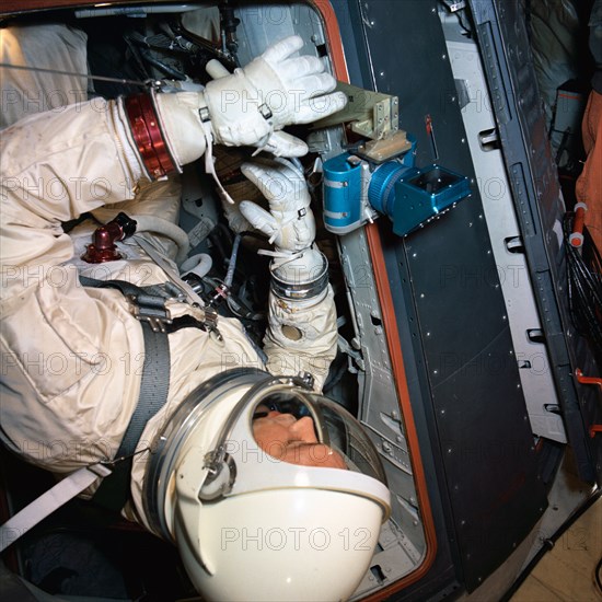 Gemini-Titan (GT)-10 - Weightlessness Training - Wright-Patterson AFB, OH - Astronaut Michael Collins