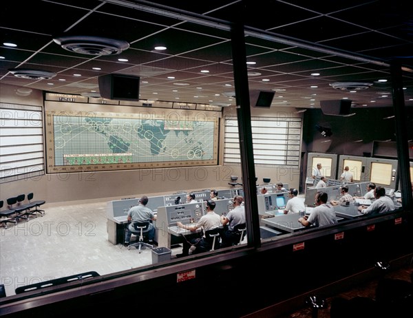 View of Mercury Control Center prior to MA-8 flight
