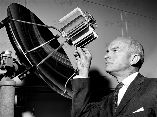 NASA’s Walter Olson poses in the New Energy Conversion Laboratory ca. 1963