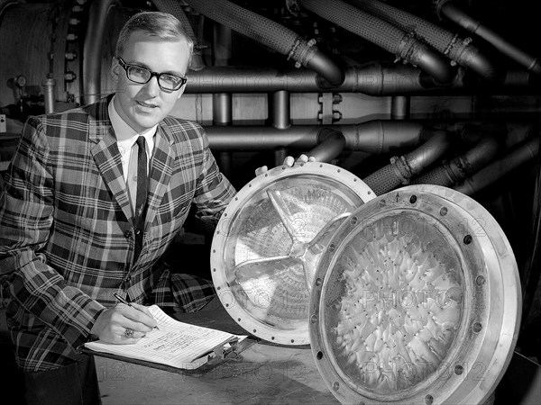 Daniel Sokolowski in the Rocket Operations Building ca. 1966