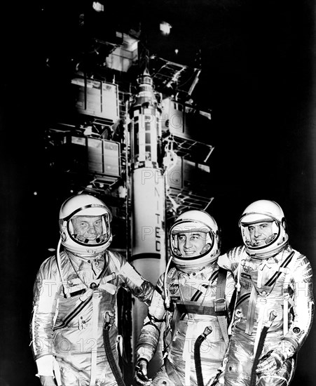 1961 - Astronauts Glenn, Grissom and Shepard - Redstone