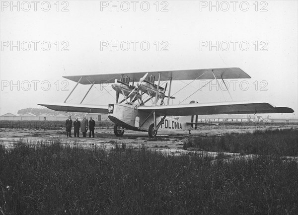 Caproni Ca-87 aircraft called "Polonia" funded from the contributions of the Polish American community, on which captain pilot Adam S. Kowalczyk and lieutenant pilot reserve Wlodzimierz Klisz from PLL "Lot" were to fly across the Atlantic ca. 1929