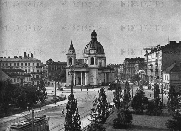 Three Crosses Square in Warsaw ca. before 1939