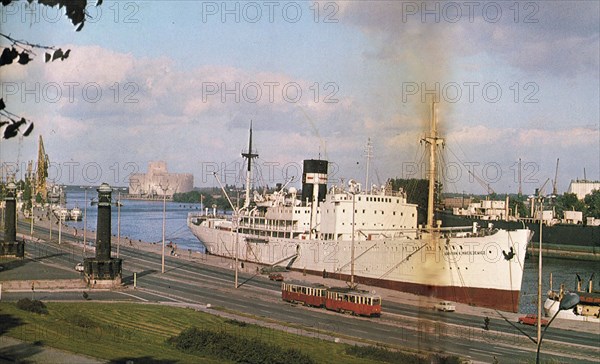 SS Ship Captain K. Maciejewicz at Waly Chrobrego in Szczecin ca. before 1978