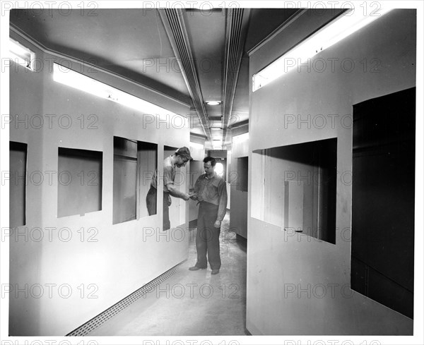 Photograph of Freedom Train Display Case Installation