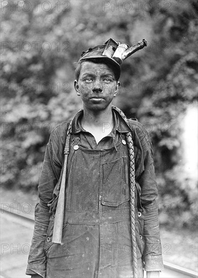 Photograph of Young Driver in Mine, September 1908